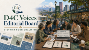 District Four Coalition Editorial Board title graphic